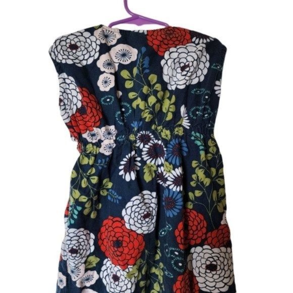 Tea Collection Whale Blue Lily Pond Surplice Dress Size 5 Years Floral True Wrap - Picture 6 of 6